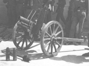Pre-Long Tan shelling of the 1 ATF Nui Dat base by VC 70mm Japanese howitzer.